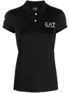 Ea7 Logo-print Performance Polo Shirt In Black
