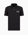 Ea7 Official Store Tennis Pro Technical-fabric Polo Shirt In Black