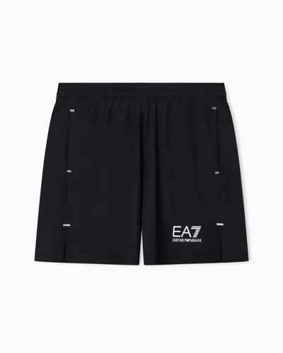 Ea7 Tennis Pro Shorts Aus Ventus7-funktionsgewebe In Black
