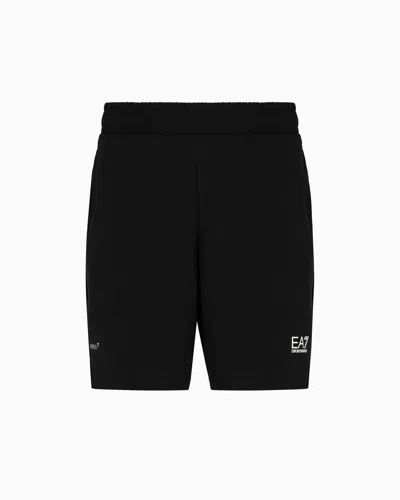 Ea7 Tennis Pro Shorts In Ventus7 Technical Fabric In Black