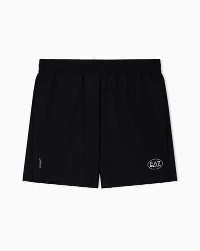 Ea7 Tennis Pro Shorts In Ventus7 Technical Fabric In Black