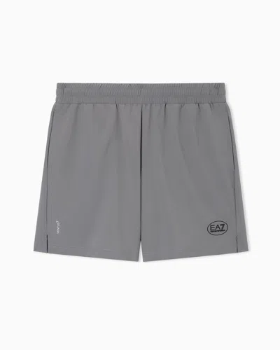 Ea7 Tennis Pro Shorts In Ventus7 Technical Fabric In Gray