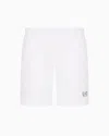 Ea7 Tennis Pro Shorts In Ventus7 Technical Fabric In White