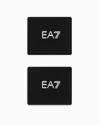 Ea7 Tennis Pro Stretch-cotton Blend Wristbands In Black