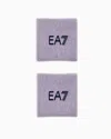 Ea7 Tennis Pro Stretch-cotton Blend Wristbands In Purple