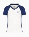 Ea7 Tennis Pro T-shirt In Ventus7 Technical Fabric In White
