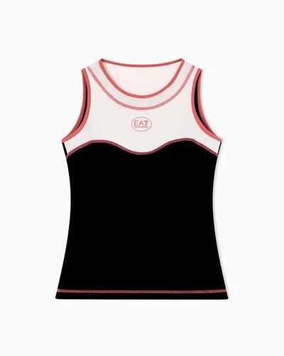 Ea7 Tennis Pro Top In Ventus7 Technical Fabric In Multi