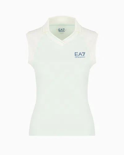 Ea7 Tennis Pro Top In Ventus7 Technical Fabric In Green