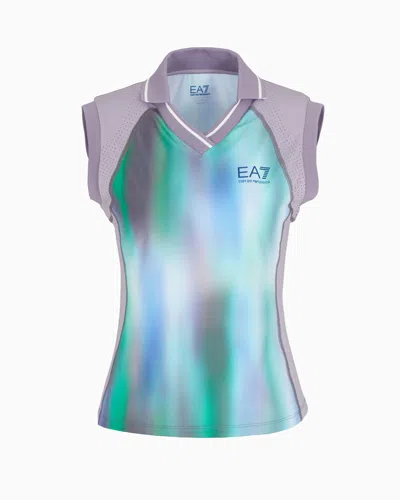 Ea7 Tennis Pro Top In Ventus7 Technical Fabric In Purple