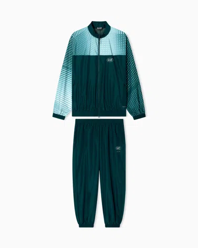 Ea7 Tennis Pro Tracksuit In Ventus7 Technical Fabric With Print In Multi