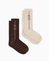 Ea7 Terrycloth Training Socks In Beige