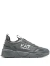 Ea7 Textured Nylon Trainers With Rubber Sole In Gray