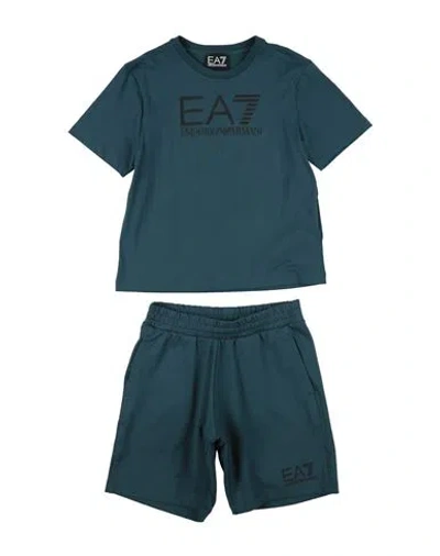 Ea7 Babies'  Toddler Boy Co-ord Deep Teal Size 6 Cotton In Blue