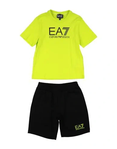 Ea7 Babies'  Toddler Boy Co-ord Lime Green Size 6 Cotton In Multi