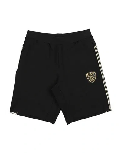 Ea7 Babies'  Toddler Boy Pants Black Size 6 Cotton, Polyester, Elastane