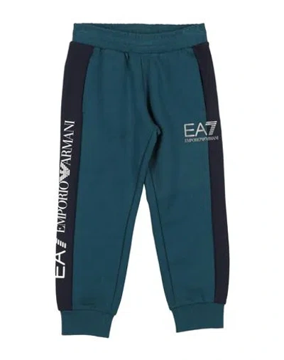 Ea7 Babies'  Toddler Boy Pants Deep Teal Size 6 Cotton, Polyester