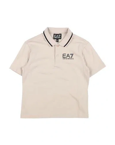 Ea7 Babies'  Toddler Boy Polo Shirt Beige Size 6 Cotton In Brown