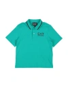 Ea7 Toddler Boy Polo Shirt Emerald Green Size 4 Cotton In Multi