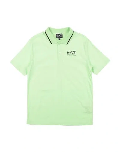 Ea7 Toddler Boy Polo Shirt Light Green Size 6 Cotton In Green