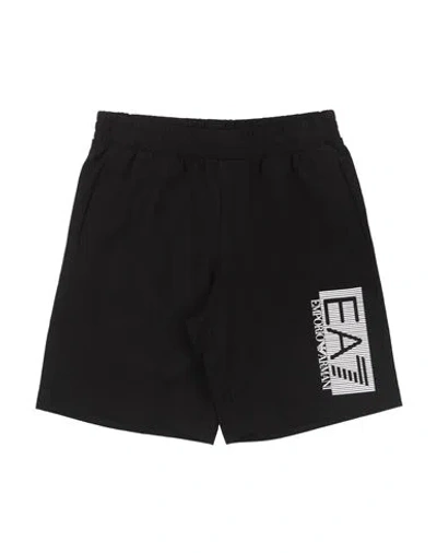 Ea7 Toddler Boy Shorts & Bermuda Shorts Black Size 6 Cotton In Black