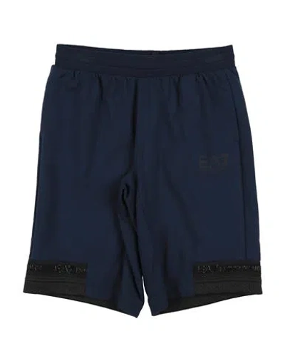Ea7 Babies'  Toddler Boy Shorts & Bermuda Shorts Midnight Blue Size 6 Cotton, Polyester, Elastane