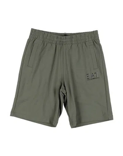 Ea7 Babies'  Toddler Boy Shorts & Bermuda Shorts Military Green Size 6 Cotton In Gray