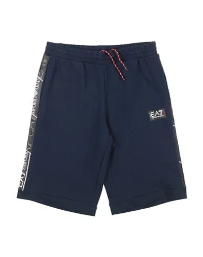 Ea7 Toddler Boy Shorts & Bermuda Shorts Navy Size 6 Cotton In Navy