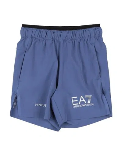 Ea7 Babies'  Toddler Boy Shorts & Bermuda Shorts Navy Size 6 Polyester, Elastane In Blue