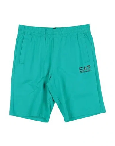 Ea7 Babies'  Toddler Boy Shorts & Bermuda Shorts Turquoise Size 6 Cotton In Green