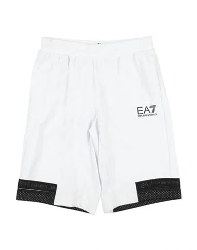 Ea7 Babies'  Toddler Boy Shorts & Bermuda Shorts White Size 6 Cotton, Polyester, Elastane