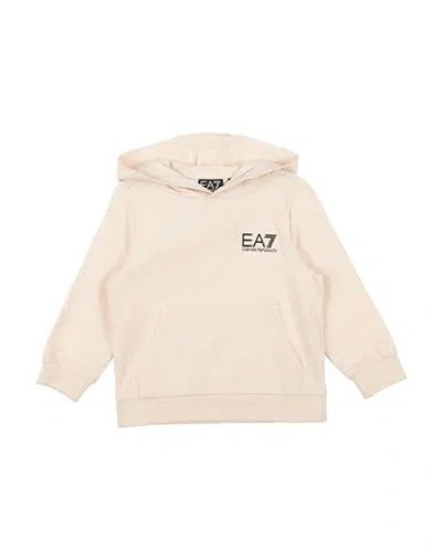 Ea7 Toddler Boy Sweatshirt Beige Size 4 Cotton, Elastane In Multi