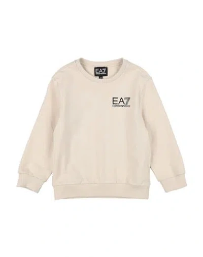 Ea7 Babies'  Toddler Boy Sweatshirt Beige Size 6 Cotton, Elastane In Neutral