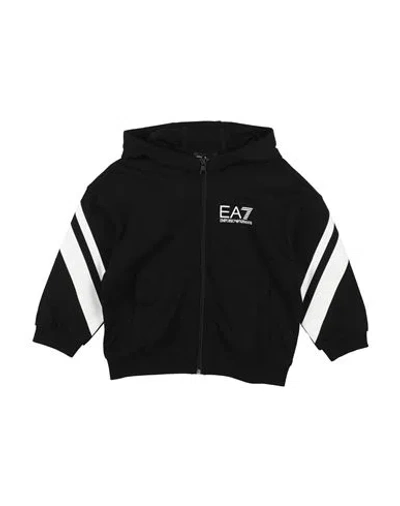 Ea7 Babies'  Toddler Boy Sweatshirt Black Size 6 Cotton, Elastane