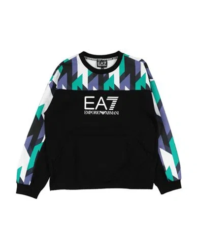 Ea7 Babies'  Toddler Boy Sweatshirt Black Size 6 Cotton, Elastane