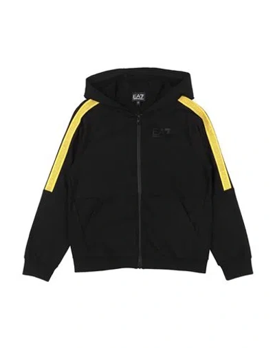 Ea7 Babies'  Toddler Boy Sweatshirt Black Size 6 Cotton, Elastane
