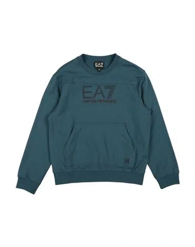 Ea7 Babies'  Toddler Boy Sweatshirt Deep Teal Size 6 Cotton In Green