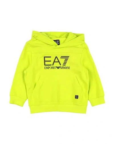 Ea7 Babies'  Toddler Boy Sweatshirt Lime Green Size 6 Cotton