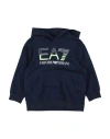 Ea7 Toddler Boy Sweatshirt Midnight Blue Size 4 Cotton, Elastane In Blue