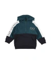 Ea7 Toddler Boy Sweatshirt Midnight Blue Size 6 Cotton, Polyester, Elastane