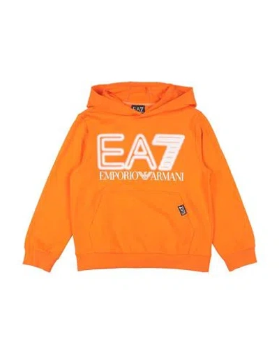 Ea7 Babies'  Toddler Boy Sweatshirt Orange Size 4 Cotton, Elastane