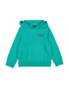Ea7 Babies'  Toddler Boy Sweatshirt Turquoise Size 6 Cotton, Elastane In Green