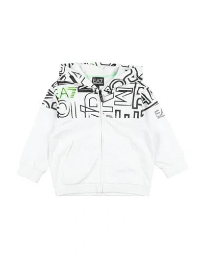 Ea7 Babies'  Toddler Boy Sweatshirt White Size 4 Cotton, Elastane
