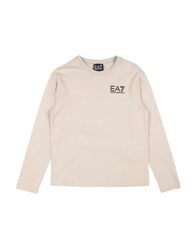 Ea7 Babies'  Toddler Boy T-shirt Beige Size 6 Cotton In Neutral