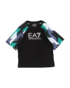 Ea7 Toddler Boy T-shirt Black Size 6 Cotton In Black