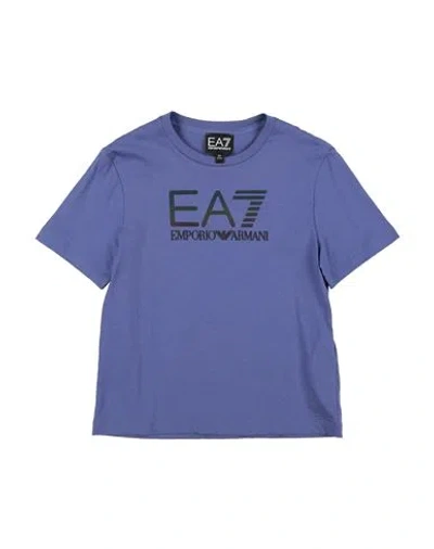 Ea7 Babies'  Toddler Boy T-shirt Dark Purple Size 6 Cotton
