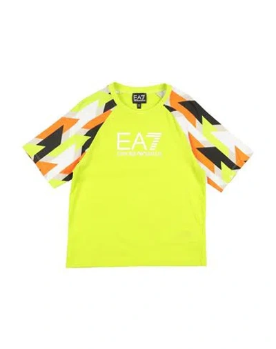 Ea7 Babies'  Toddler Boy T-shirt Lime Green Size 6 Cotton