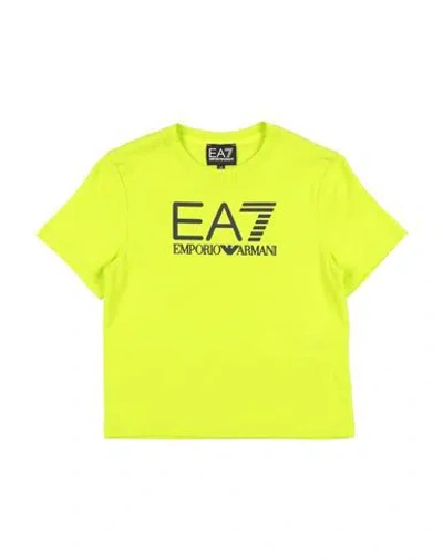 Ea7 Babies'  Toddler Boy T-shirt Lime Green Size 6 Cotton