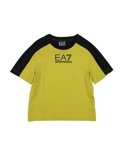 Ea7 Babies'  Toddler Boy T-shirt Lime Green Size 6 Cotton In Multi