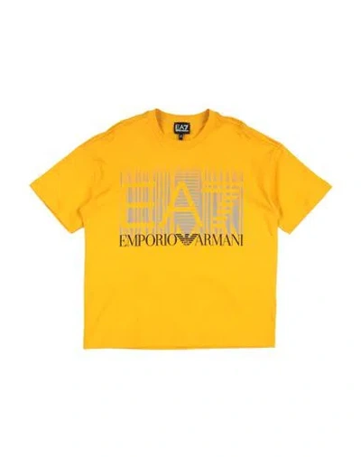 Ea7 Babies'  Toddler Boy T-shirt Marigold Size 6 Cotton In Yellow