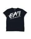 Ea7 Toddler Boy T-shirt Midnight Blue Size 6 Cotton In Blue